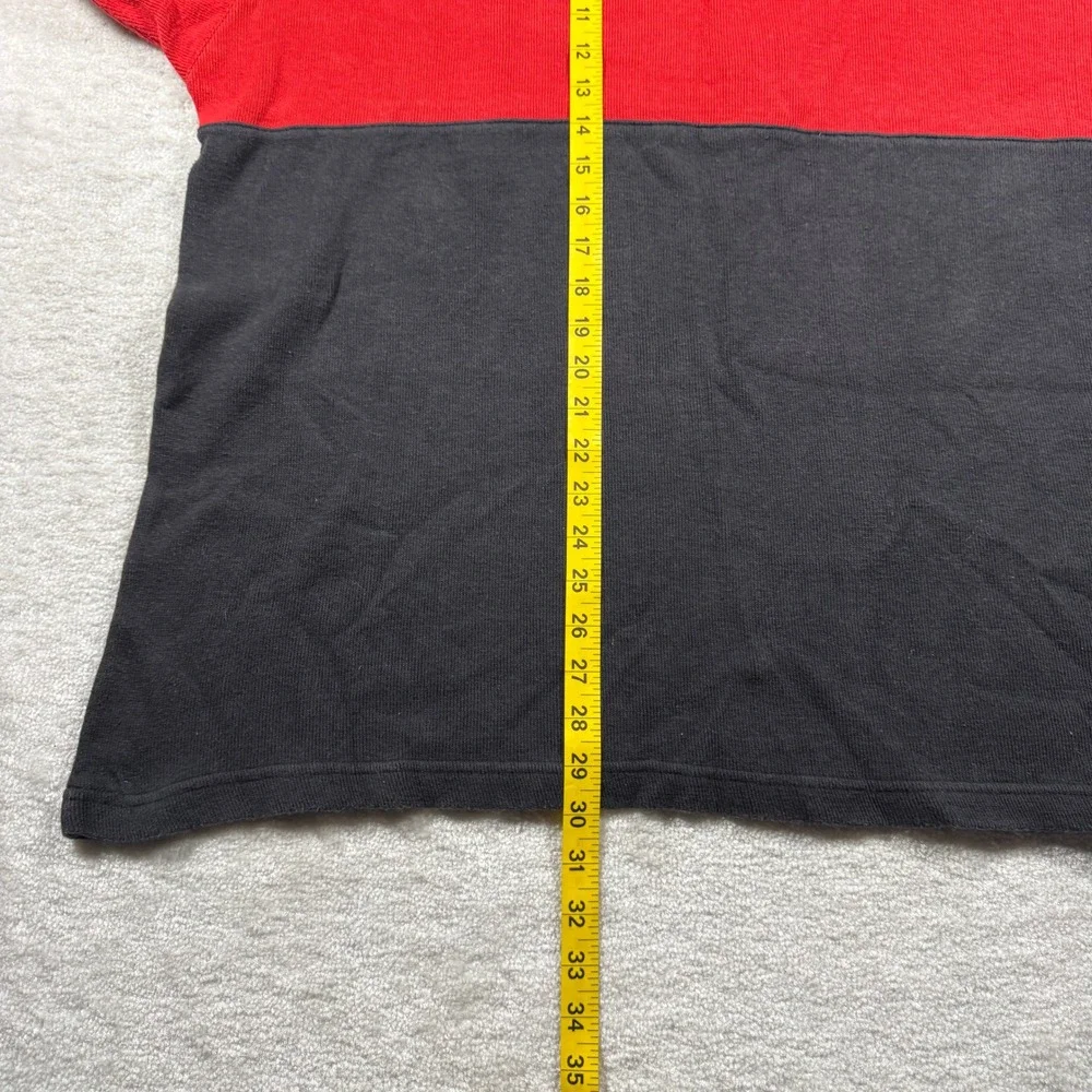 Marlboro Pullover Mens XXL Black Red Adventure Team Vintage 1/4 Zip Colorblock